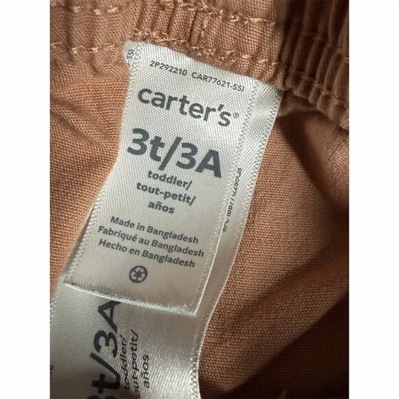 Carter's Boys Outfit Set Size 3T 4pc Long Sleeve Shirt Joggers Shorts Lot - Picture 8 of 8